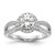 14K White Gold Round Lab Grown Dia VS/SI FGH Semi-Mount Eng Ring RM2145E-100-7WLG