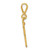 14k Small Brushed Diamond-cut Number 16 Charm SN16