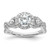 14K White Gold Lab Grown Diamond VS/SI FGH Semi-Mount Halo Eng Ring RM2167E-075-7WLG