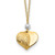14K Two Tone Polished D/C Puffed Heart 16 inch Necklace SF2287-16