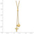 14K Puffed Heart & D/C Cross Graduated Chain W/2 IN Ext Necklace SF2288-16