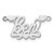 10k White Gold Polished Hearts Name Plate 10XNA142W