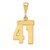 14k Small Polished Number 41 Charm SP41