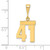 14k Small Polished Number 41 Charm SP41