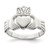 Sterling Silver Solid Claddagh Ring QR958-7