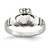 Sterling Silver Antiqued Claddagh Ring QR962-6