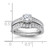 Sterling Silver Rhodium-plated 2-Piece CZ Size 6 Wedding Set Ring QR1328-6