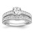Sterling Silver Rhodium-plated 2-Piece CZ Size 6 Wedding Set Ring QR1328-6
