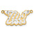 10k 3D Two-tone Satin Diamond-cut Name Plate 10XNA249T