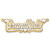 10k 3D Two-tone Satin Diamond-cut Name Plate 10XNA249T
