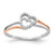 14k White and Rose Gold Diamond Polished Double Heart Ring RM5724-010-WRA