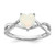  14k White Gold Created Opal and Diamond Heart Ring RM5890-OP-005-WA