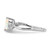  14k White Gold Created Opal and Diamond Heart Ring RM5890-OP-005-WA