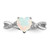 14k White Gold Created Opal and Diamond Heart Ring RM5890-OP-005-WA