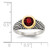 Shey Couture Sterling Silver with 14K Accent Antiqued Round Bezel Garnet Ring QTC1404-6