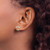 14K W/ Rhodium Sea Turtle Post Earrings TE939