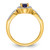 14K Lab Grown VS/SI FGH Dia and Oval Created Sapphire Ring RM5745-CSA-033-YLG