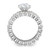 Sterling Silver Rhodium-plated CZ 2 Piece Wedding Set Ring QR1333-6