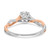 14K Two-Tone Lab Grown VS/SI FGH Dia Twist Design Complete Eng Ring RM5909E-050-CWRLG