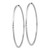 14k White Gold Diamond-cut Square Tube Endless Hoop Earrings TF1003W
