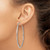 14k White Gold Diamond-cut Square Tube Endless Hoop Earrings TF1003W