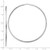 14k White Gold Diamond-cut Square Tube Endless Hoop Earrings TF1003W