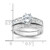 Sterling Silver Rhodium-plated CZ 2 Piece Wedding Ring Set QR1331-6