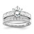 Sterling Silver Rhodium-plated CZ 2 Piece Wedding Ring Set QR1331-6
