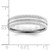 Sterling Silver Rhodium-plated 6mm Brushed Fancy Band Size 11 QWB116BRH-11