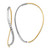 14k Two-Tone Diamond-cut and Polished Threaders TF1222