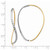 14k Two-Tone Diamond-cut and Polished Threaders TF1222