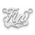 10k White Gold Polished Heart Name Plate 10XNA147W