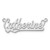 10k White Gold Polished Heart Name Plate 10XNA147W