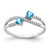 14k White Gold Two-stone Blue Topaz and Diamond Ring RM3593-BT-009-WA