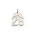 Sterling Silver/Rhodium-plated Satin Number 26 Charm QPS26