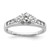 14K White Gold Lab Grown Diamond VS/SI FGH Complete Engagement Ring RM6443E-037-5CWLG