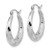 14k White Gold Polished Diamond-cut Hoop Earrings TF1300W