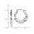 14k White Gold Polished Diamond-cut Hoop Earrings TF1300W