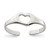 Sterling Silver Heart Toe Ring QR1934