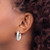 14k White Gold High Polished 5mm Hoop Earrings TF1402W