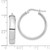 14k White Gold High Polished 5mm Hoop Earrings TF1402W