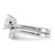 Sterling Silver Rhodium-plated 2-piece CZ Wedding Ring Set QR2092-7