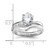 Sterling Silver Rhodium-plated 2-piece CZ Wedding Ring Set QR2092-7