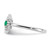 14k White Polished Diamond and Emerald Circle Ring RM6886-EM-007-WA