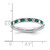 Sterling Silver Rhodium-plated Green and White Crystal Eternity Band Size 6 QWAB11-6