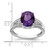 Sterling Silver Rhodium-plated Diamond & Amethyst Ring QR3043AM-6