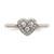 10k White Gold Heart Halo Cluster 1/4 carat Diamond Complete Engagement Ring RM6394E-027-0WAA