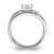 Sterling Silver Rhodium-plated CZ 3 Piece Wedding Set Ring QR2711-8