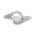 Sterling Silver Rhodium Plated Diamond and FW Cultured Pearl Ring QR4491-7