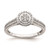 10k White Gold Halo Cluster 1/6 carat Diamond Complete Engagement Ring RM6393E-016-0WAA